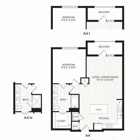 Aura Avant Apartments in Lewisville, Texas A4.1 Floor Plan
